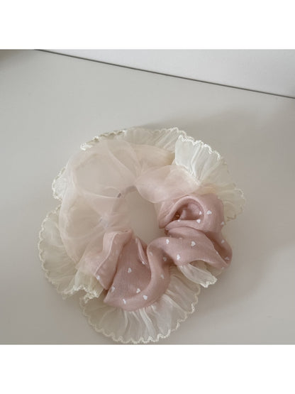 Gifty - Sweet Style Polka Dot Decorative Scrunchie Hair Tie
