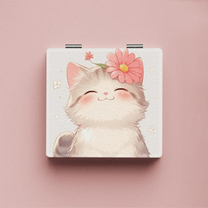 Mirroray - Cute Cartoon Cat Folding Compact Makeup Mirror