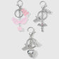 Keypus - Y2K Cross and Wing Pendant Keychain