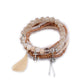 Lovra vintage chic beaded bracelet styled with complementary jewelry pieces