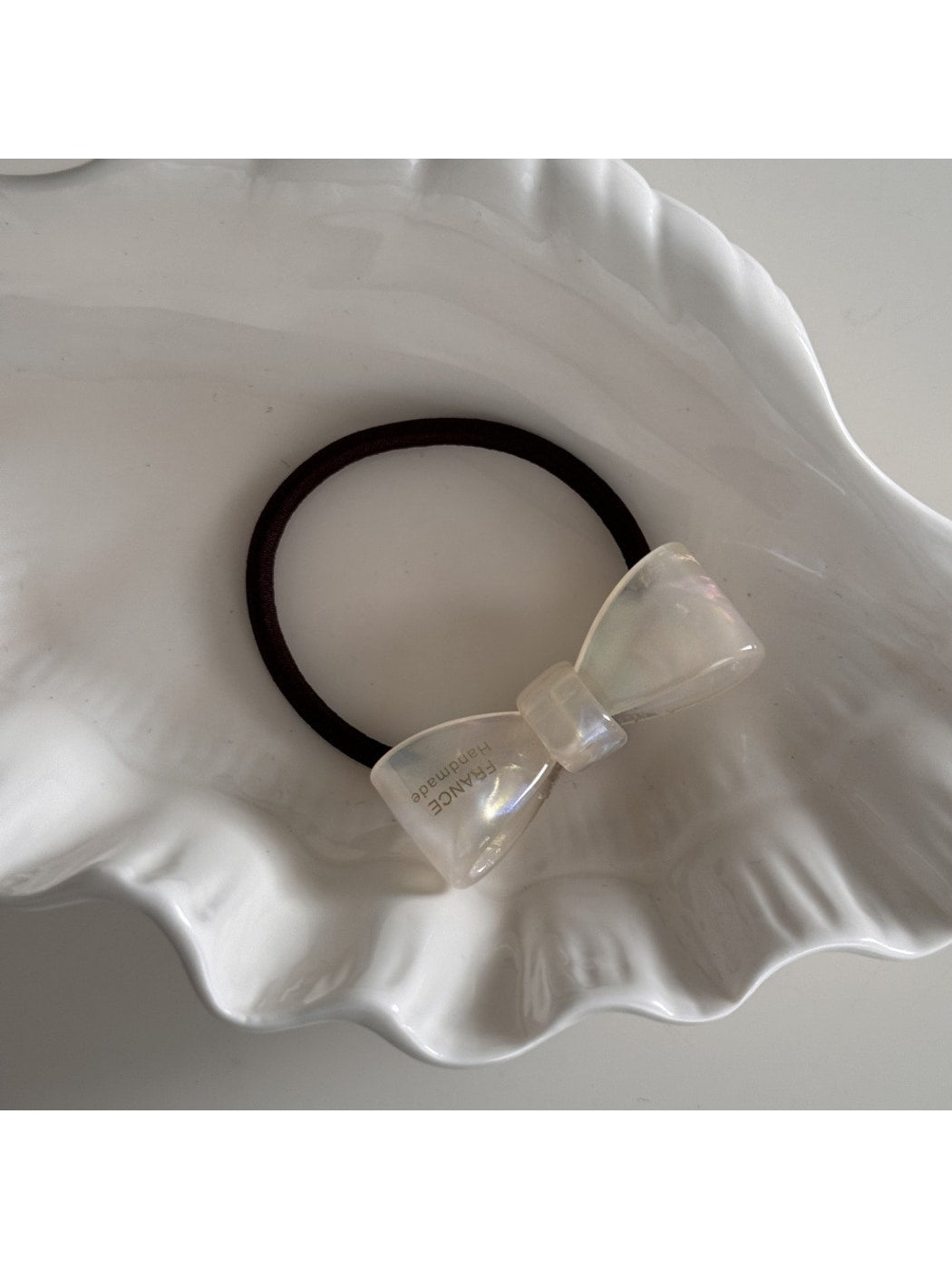 Gifty - Glossy Acetate Bow Elastic Hair Tie