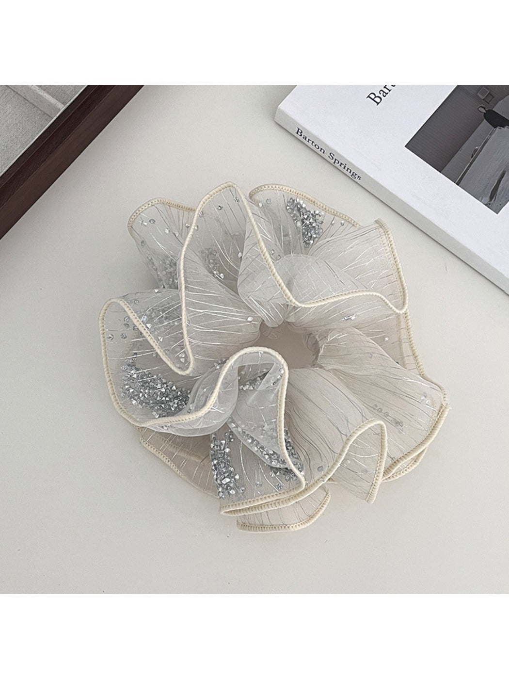 Gifty scrunchie packaged in a minimalist box, ready for gifting