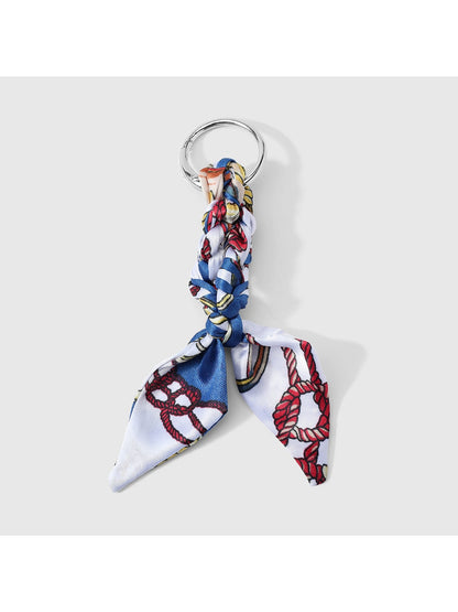 Keypus - Y2K Twisted Scarf Detail Alloy Keychain Bag Charm