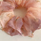 Gifty double layer scrunchie showing soft fabric and colorful sweet print design