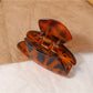 Beau - Semi Circular Leopard Print Hair Claw Clip