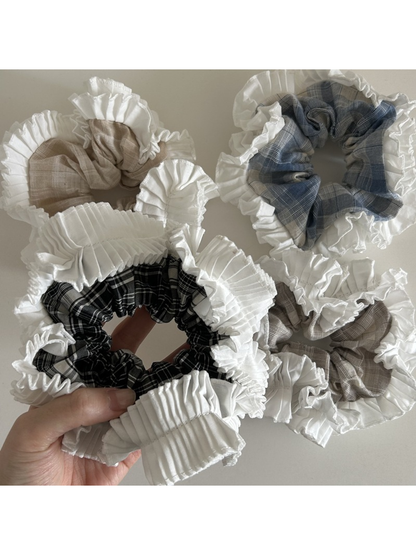 Gifty - Ruffled Minimalist Polyester Hair Scrunchie