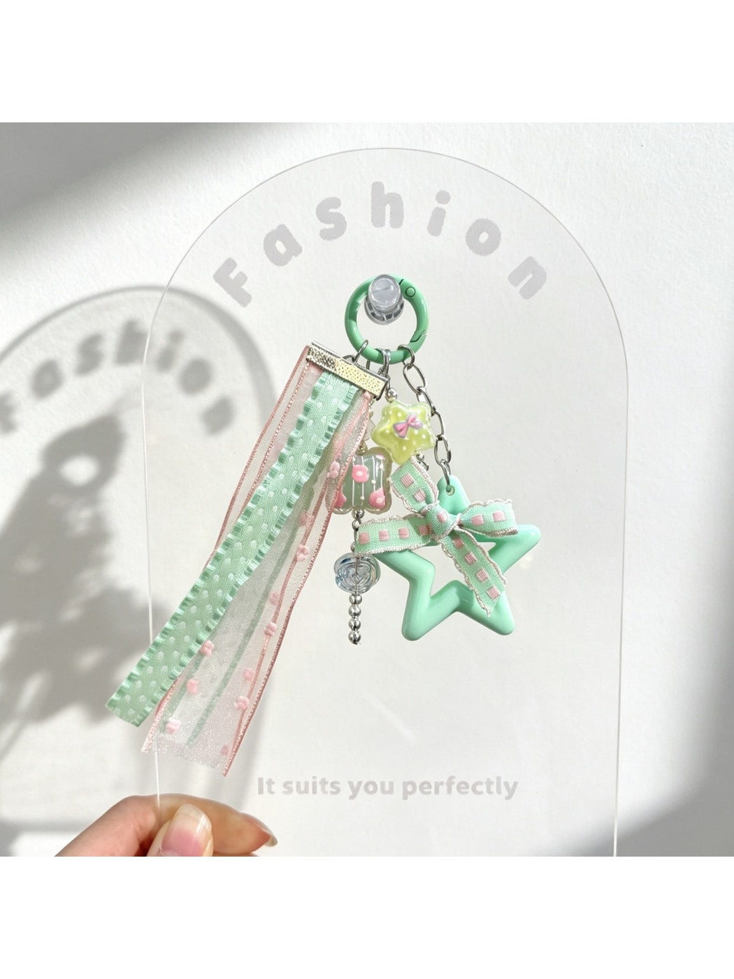 Keypus - Hollow Acrylic Five-Point Star Charm Keychain