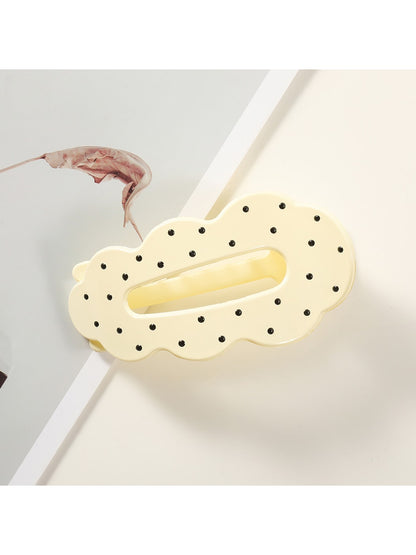 Beau - Polka Dot Cloud Shape PC Duckbill Hair Clip