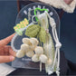 Keypus - Spring Floral Pea Pod Beaded Bag Charm Keychain