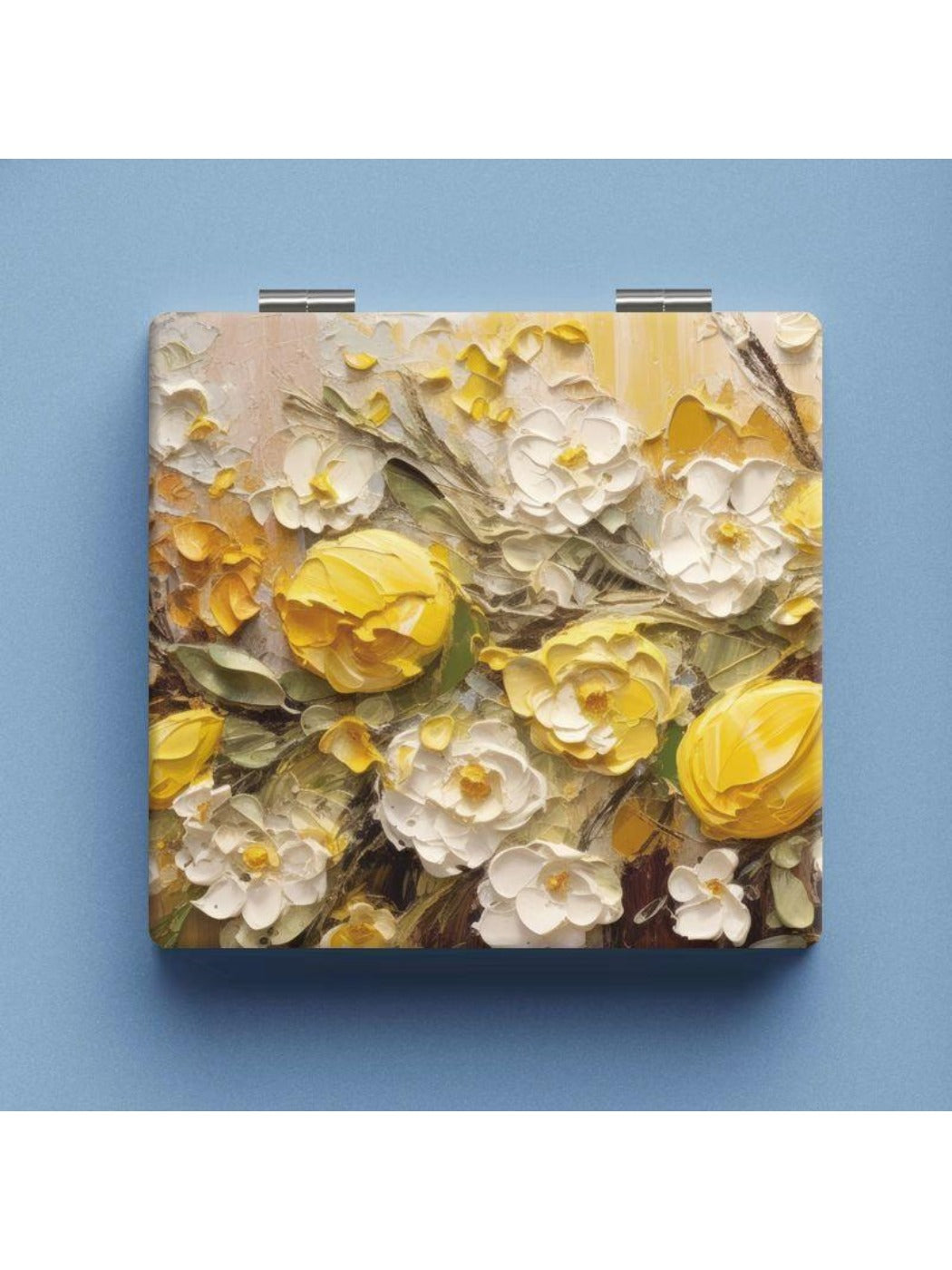Mirroray - Oil Painting Floral Square Vanity Mirror