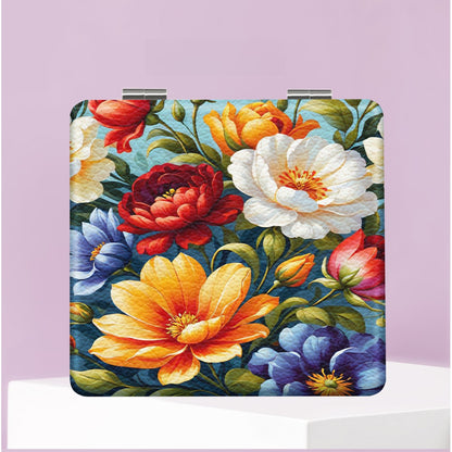 Mirroray - Rose Print Foldover Portable Makeup Mirror