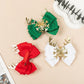 Beau - Christmas Bow Deer Antler Hair Clip