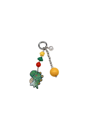 Keypus - Cartoon Beaded Printed Bag Charm Keychain