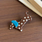 Beau - Polka Dot Dog Shape Acetate Claw Clip