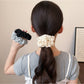 Gifty - Heart Pattern Ruffled Mesh Scrunchie