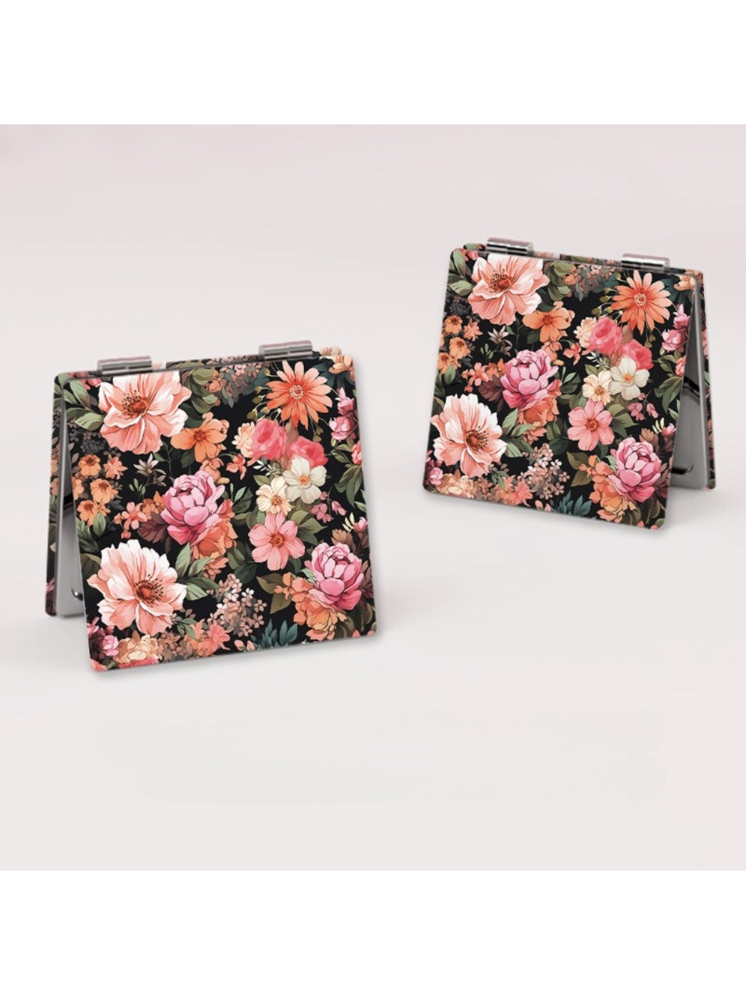 Mirroray - Delicate Rose Pattern Compact Mirror