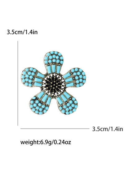 Brovia - Classic Floral Accent Alloy Brooch Pin