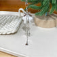 Keypus - Alloy Glass Star Snowflake Christmas Keychain