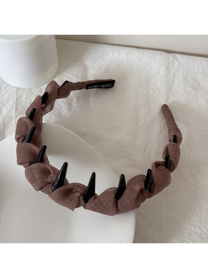 Gifty - Minimalist Polyester Toothed Wave Shape Headband