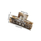 Beau - Marble Pattern PS Rectangular Hair Claw Clip
