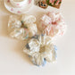 Gifty - Floral Embroidered Lace Detail Fabric Scrunchie