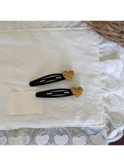 Beau - Sweet Heart Detail Side Styling Hair Clip Set