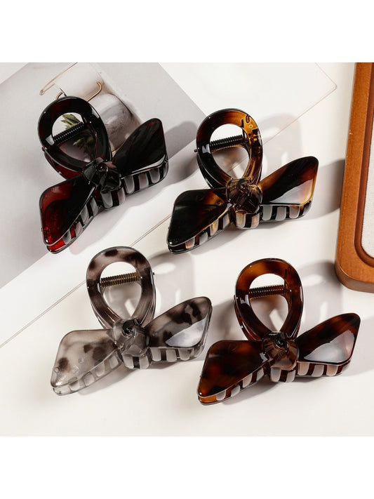 Beau - Leopard Print Bow Claw Clip