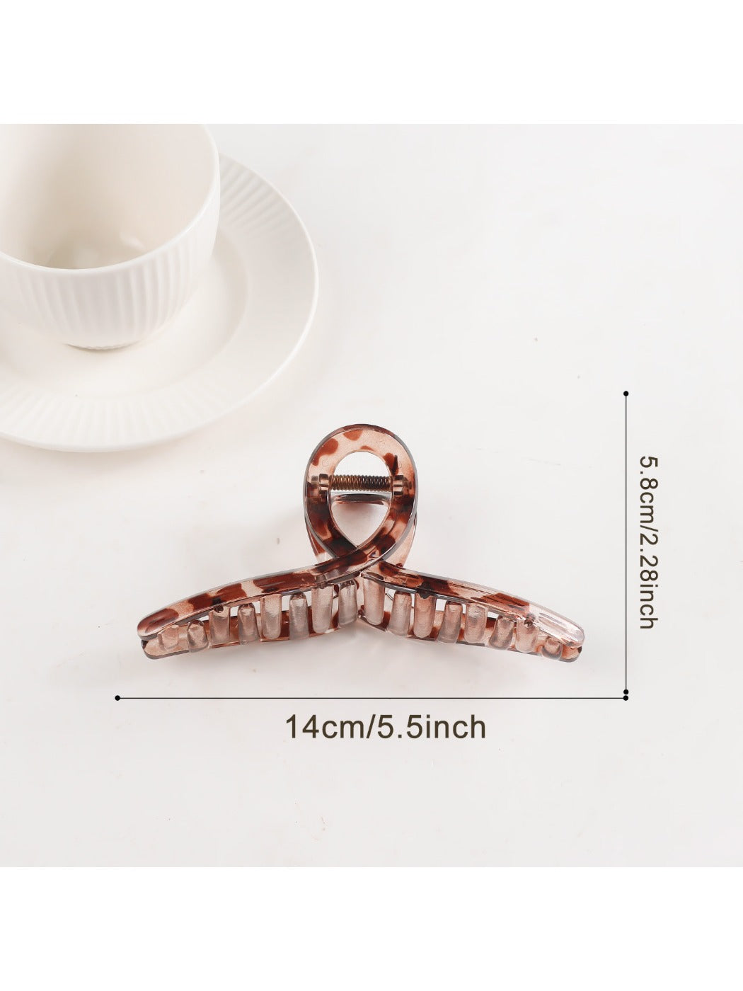 Beau - Minimalist Taupe Hair Claw Clip