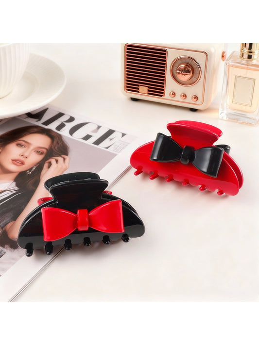 Beau - Half Moon Color Block Claw Clip
