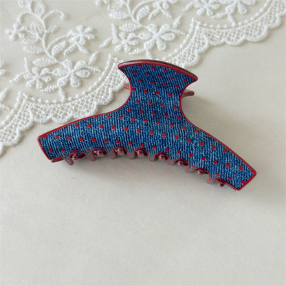 Beau - Blue Sweet Dot Pattern Hair Clip