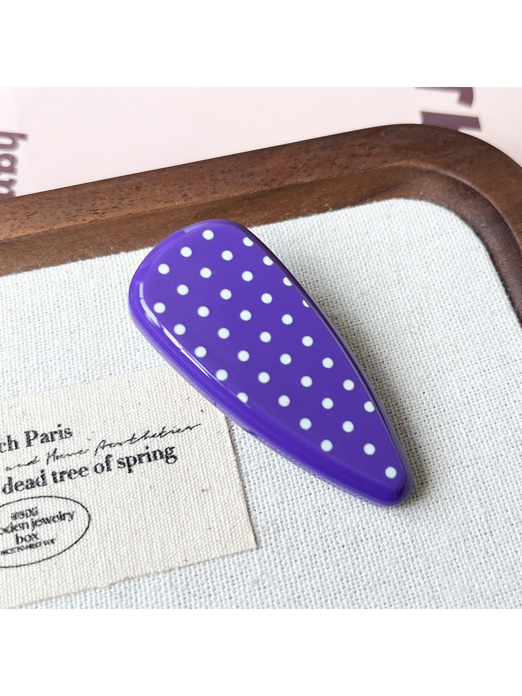 Beau - Polka Dot Candy Color Acetate Duckbill Hair Clip