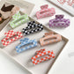 Beau - Checkerboard Macaron Openwork Hair Claw Clip