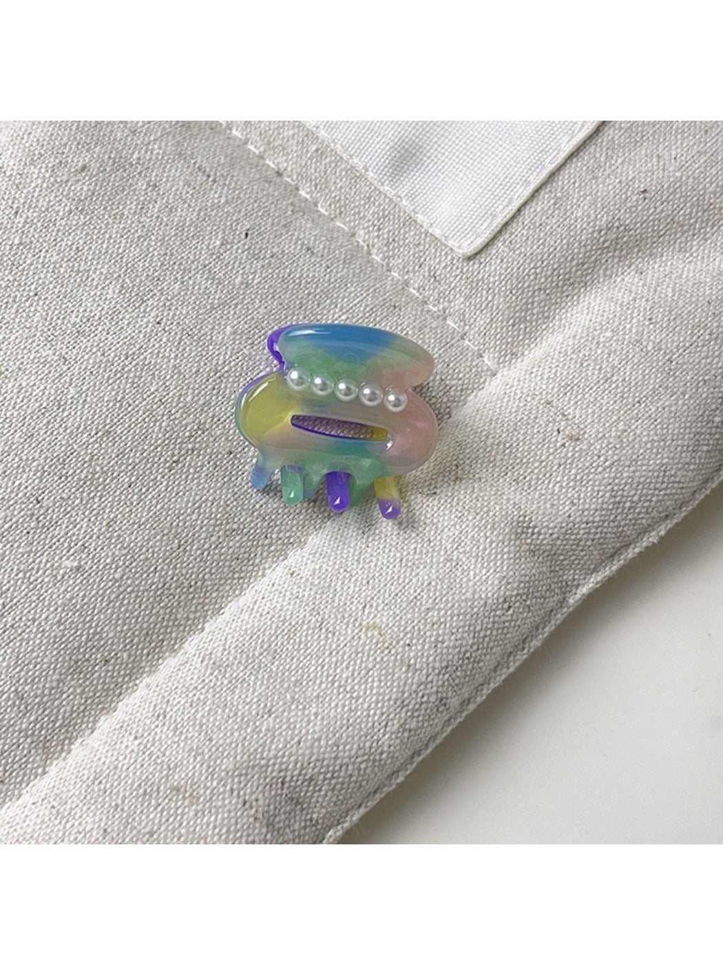 Beau - Macaron Colored Oval Openwork Claw Clip