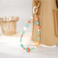 Keypus - Color Block Square Bead Beaded Phone Charm