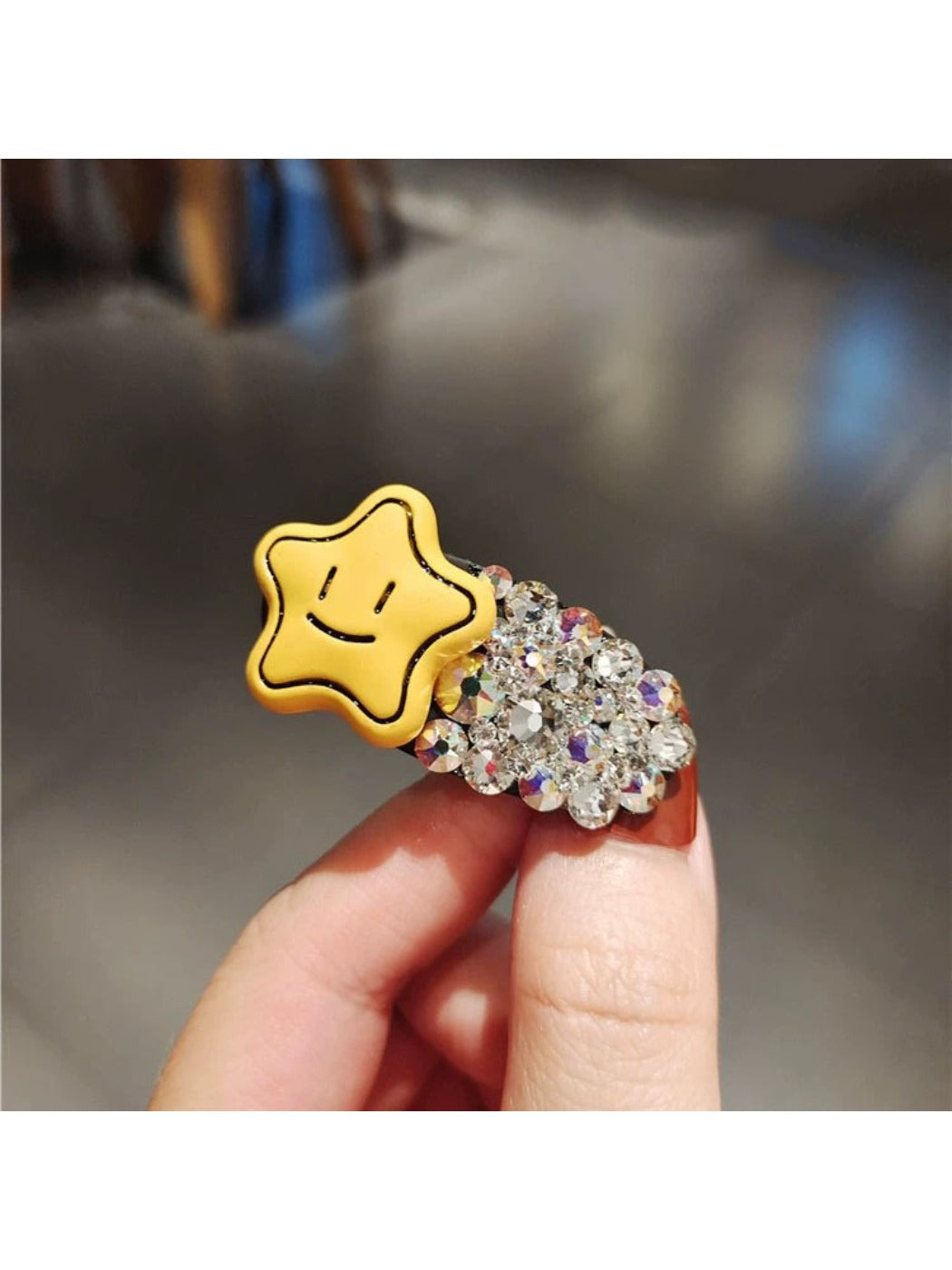 Beau - Yellow Smiley Hair Clip