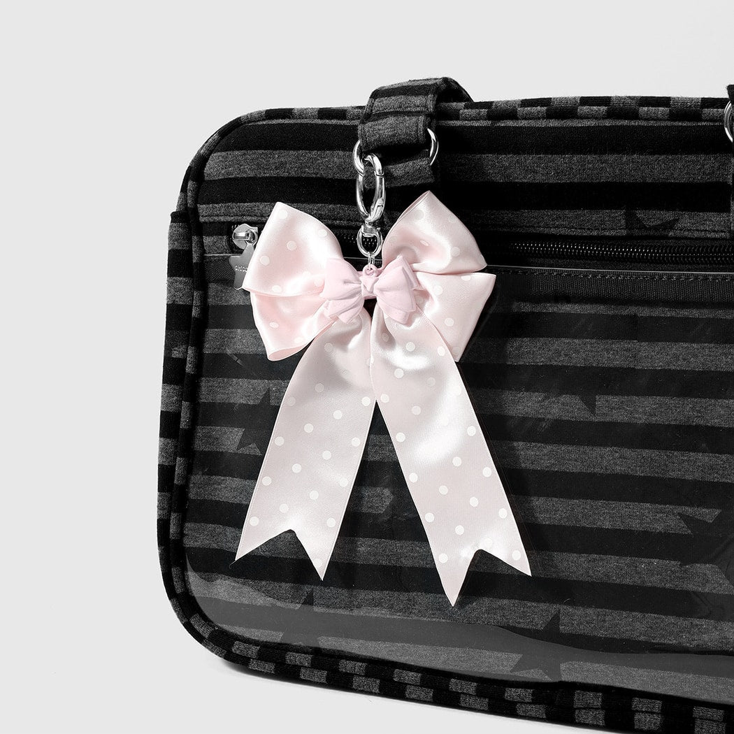 Keypus - Retro Polka Dot Bow Pendant Keychain