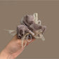 Gifty - Polyester Mesh Bow Circle Detail Scrunchie