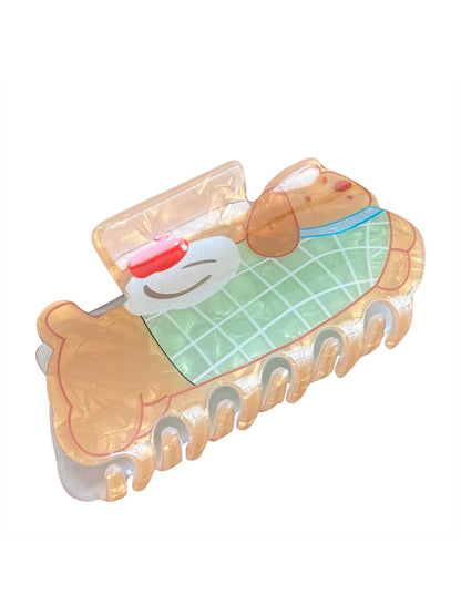 Beau - Cute Cartoon Puppy Hair Claw Large