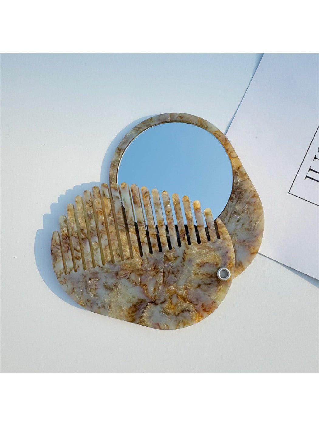 Camerow - 2 in 1 Makeup Mirror Comb