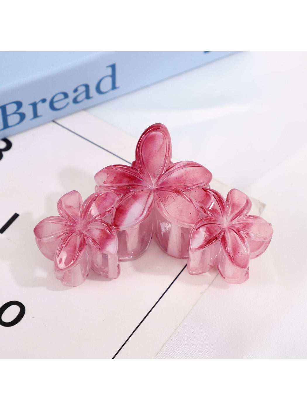 Beau - Plastic and Alloy Floral Hair Styling Claw Clip