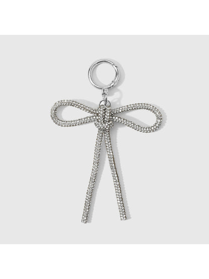 Keypus - Y2K Style Rhinestone Bow Bag Charm Keychain