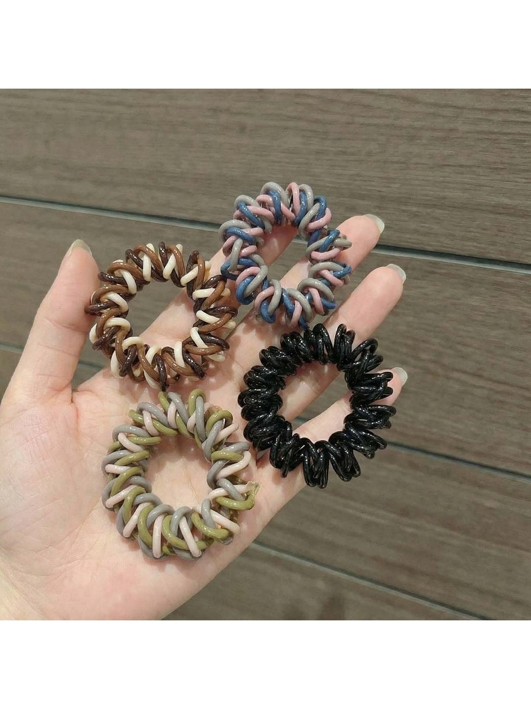 Gifty - Braided Elastic Spiral Polyester Hair Tie