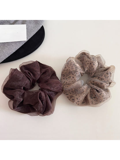 Gifty - Elegant Mesh Print Scrunchies