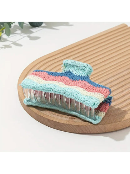 Beau - Colorful Flower Knitted Hairpins
