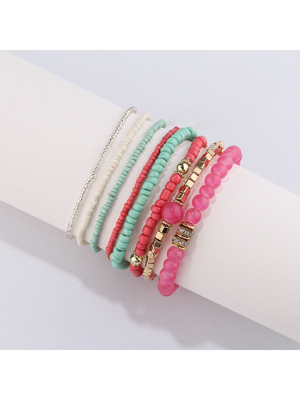 Lovra - Square Beaded Bohemian Multilayer Bracelet