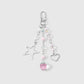Keypus - Y2K Pink Strawberry Cross Keychain