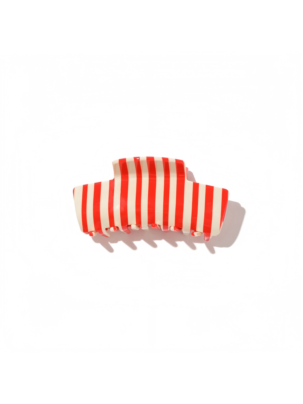 Beau - Checkered and Striped Acetate Claw Hair Clip