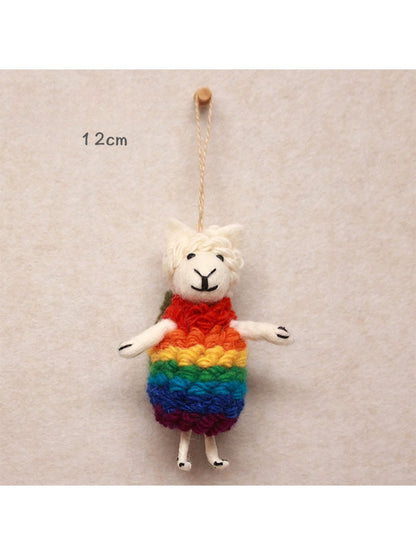 Fletery - Cute Sheep Hanging Ornament 3D Plush Doll