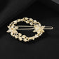 Beau - Twin-Flower Open-Oval Barrette