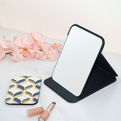 Mirroray - Geometric Double-Sided Print Folding Makeup Mirror